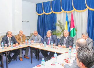 لقاء الهيئة التدريسية مع معالي وزير التربية والتعليم العالي الفلسطيني ، ومدير عام التعليم الجامعي في الوزارة والوفد المرافق 13-02-2014